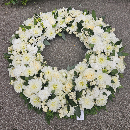 Couronne à plat blanche