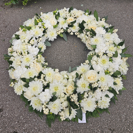 Couronne à plat blanche