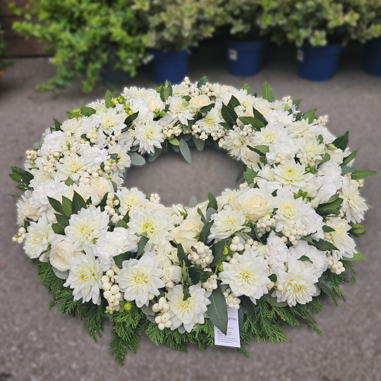 Couronne à plat blanche