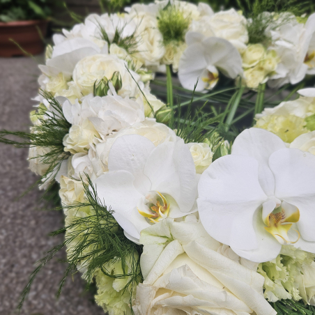 Coeur de deuil blanc