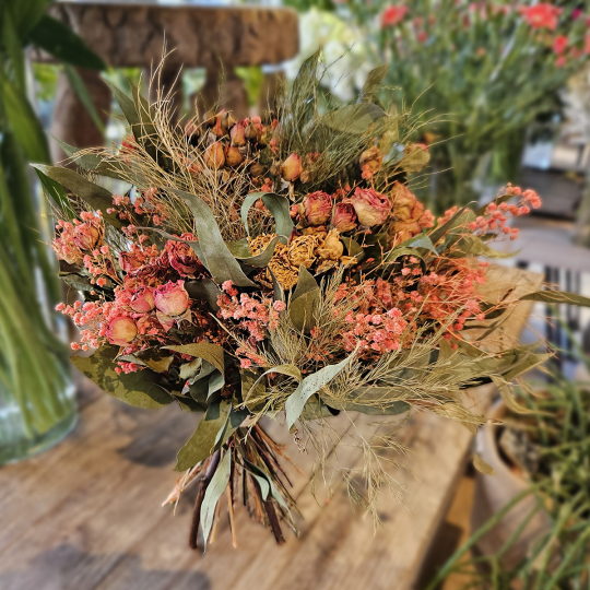 Bouquet séché saumon