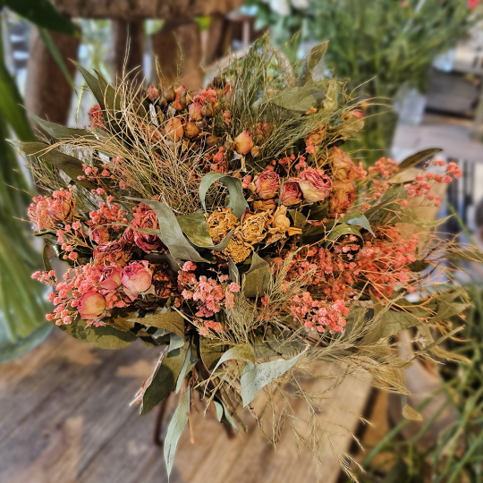 Bouquet séché saumon