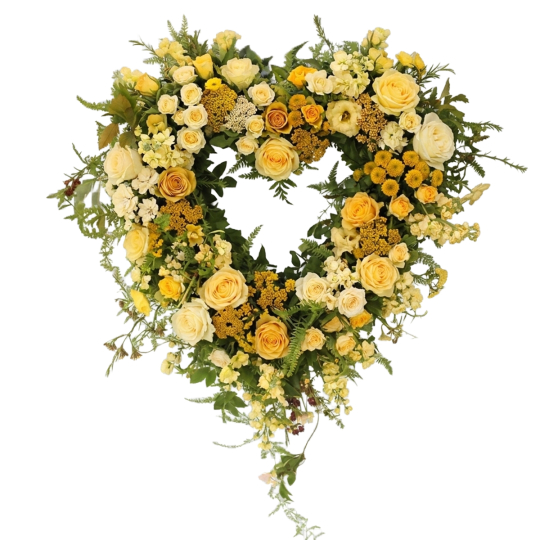 Coeur évidé jaune