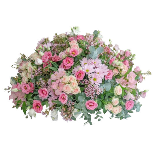 Coussin rond dégradé rose