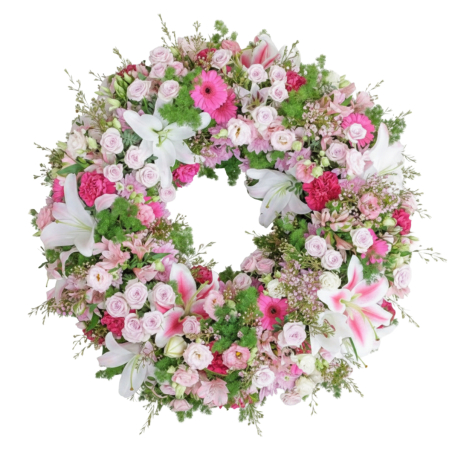 Couronne à plat rose