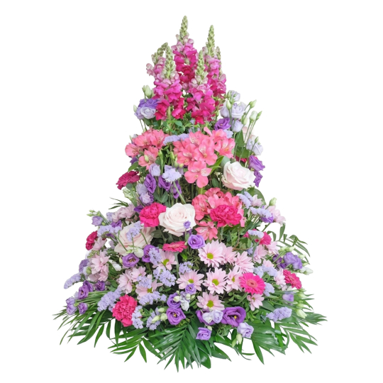 Coussin conique rose mauve