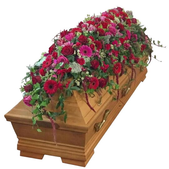 Dessus de cercueil rouge