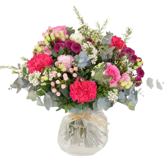 Bouquet rond fuchsia