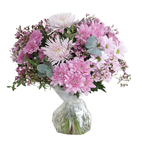 Bouquet rond mauve
