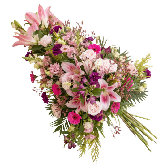 Gerbe en main rose