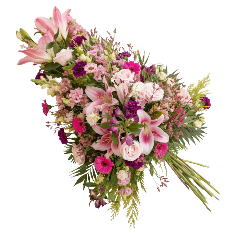 Gerbe en main rose