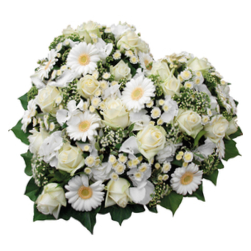 Coeur champêtre blanc