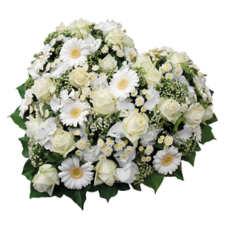 Coeur champêtre blanc