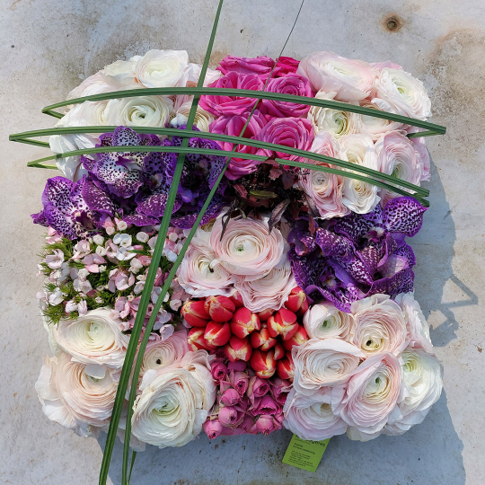 Coussin carré violet