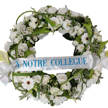 Couronne à plat blanche végétative