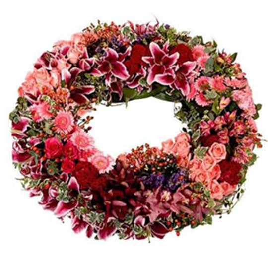 Couronne à plat rouge corail