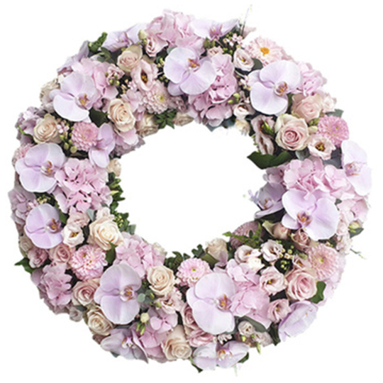 Couronne à plat rose pastel